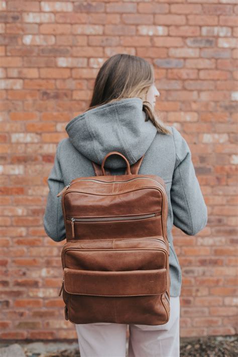 Women's Leather Laptop Backpack | Brown leather backpack, Leather laptop backpack, Leather backpack