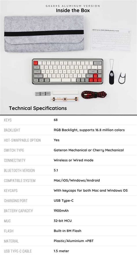 Epomaker GK68XS Bluetooth Mechanical Keyboard | Indiegogo | Bluetooth ...