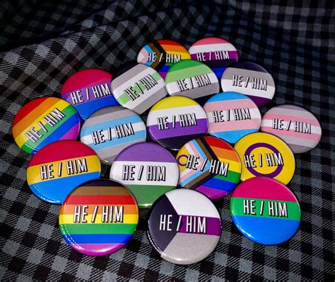 Demigirl Pride Flag 1.25 Pronoun Button She / He / - Etsy UK