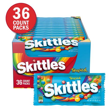 Skittles Tropical (2.17 oz., 36 ct.) - Walmart.com - Walmart.com