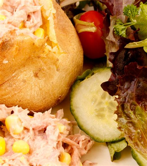 Tuna & Sweetcorn Mayo Jacket Potato With Lettuce | Recipes | Change4Life