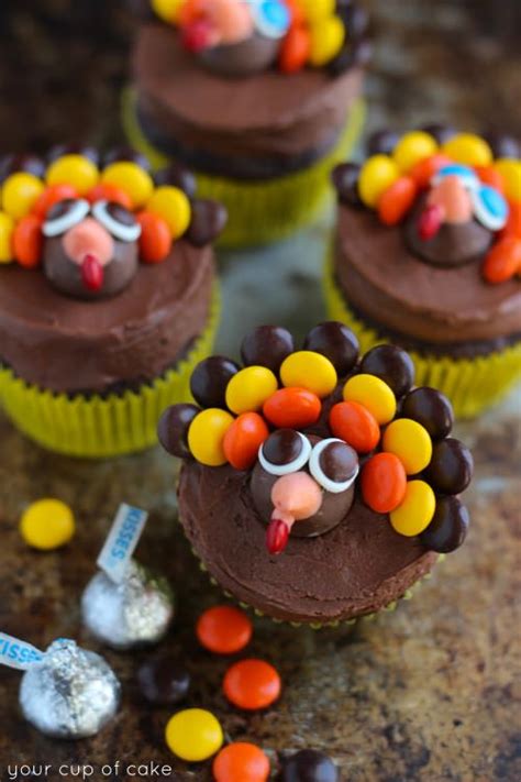 Turkey Cupcakes - Thanksgiving Cupcake Decorating - Your Cup of Cake