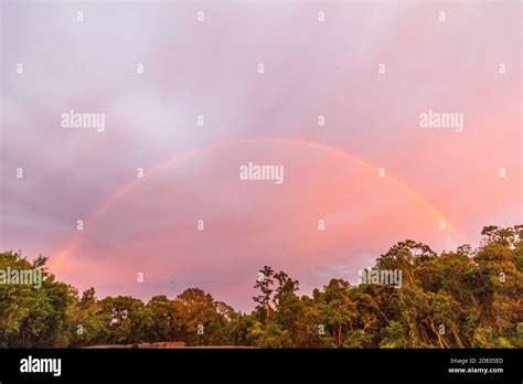 A rainbow during sunset in Corregidor Island in the Philippines Stock Photo - Alamy
