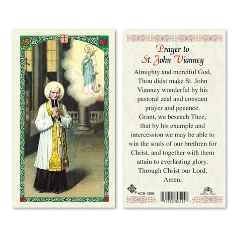 ST JOHN VIANNEY - PRAYER TO 25/PKG - San Francis