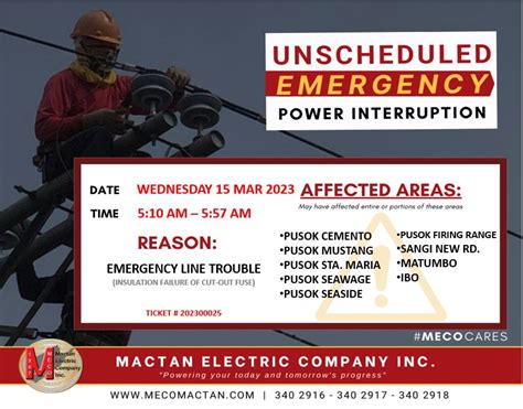 MARCH 15, 2023 OUTAGE NOTICES – Mactan Electric Company Inc.