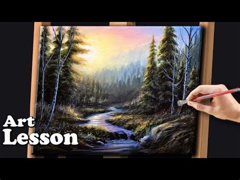 Painting a Realistic Sunrise Landscape - YouTube