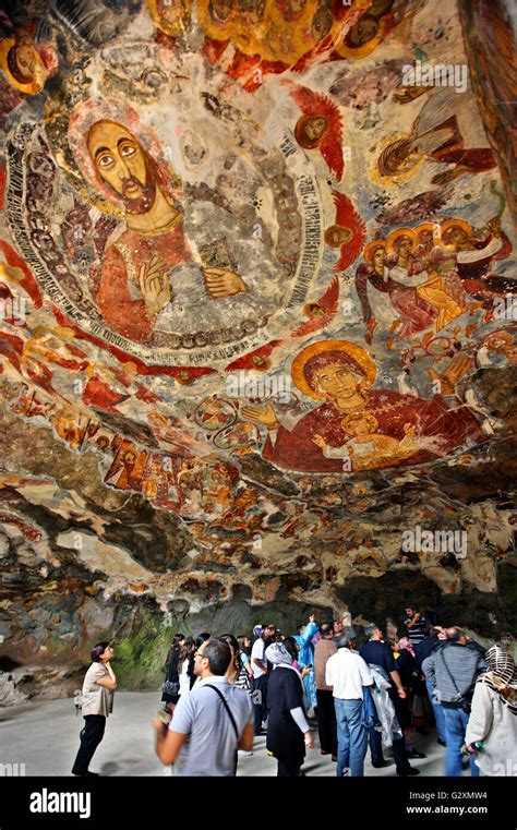 Interior view of the main church of Sumela monastery, which in fact is a "cavechurch". Trabzon ...