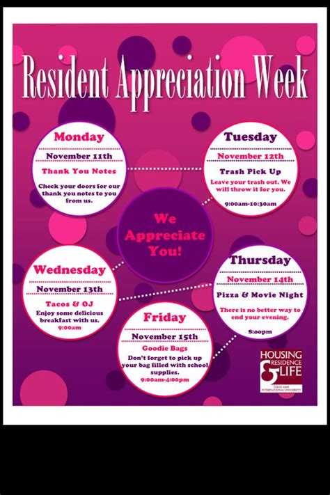 Resident Appreciation Week flyer | Apartment!! | Pinterest | The o'jays, Flyers and Good ideas