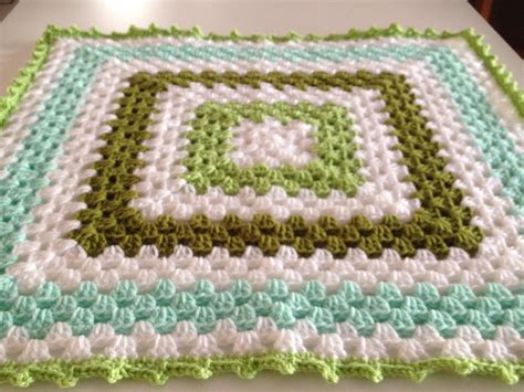 Created For You And Me: Crochet granny square baby blanket 19.5" square