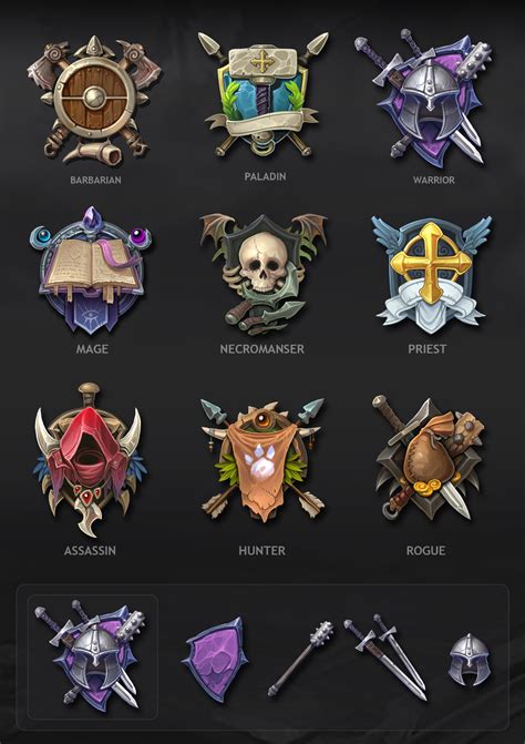 ArtStation - Class Icon, Alekzander Zagorulko in 2020 | Game emblems, Fantasy logo, Game icon