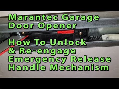 Marantec / Broten Garage Door Opener - How To Unlock & Re-Engage ...