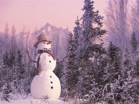 Download Winter Photography Snowman Wallpaper