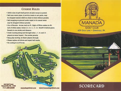 Scorecard - Manada Golf Club