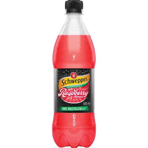 Schweppes Traditional Raspberry Soft Drink Bottle Multipack 600ml X 24 Pack | Woolworths