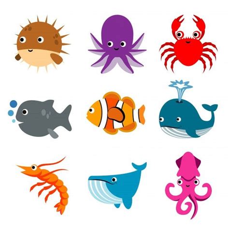 Sea Animals Images, Cartoon Sea Animals, Cartoon Fish, Underwater ...