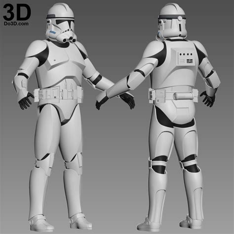 3D Printable Model: Clone Trooper (Phase 2) Star Wars Full Body Armor Suit | Print File Formats ...