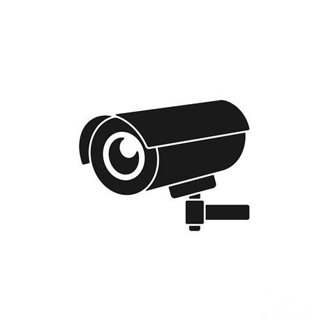 Surveillance Security Camera Vector Icon Digital Art by THP Creative ...