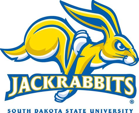 South Dakota State Jackrabbits Primary Logo (2008-Pres) - A yellow jackrabbit with Jackrabbits ...