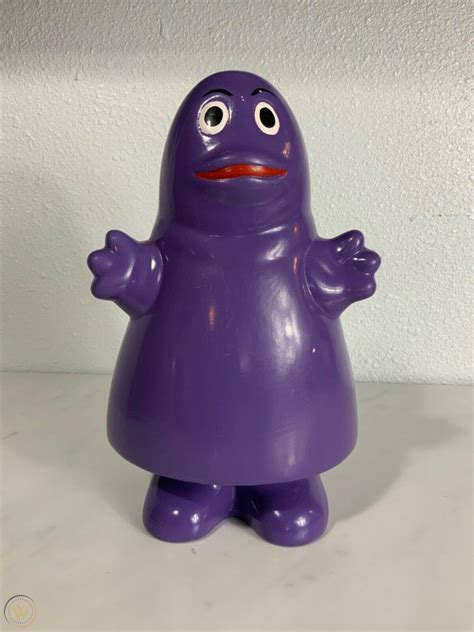 Vintage McDonalds Grimace Purple Monster Ceramic 9" Piggy Bank-1985 ...