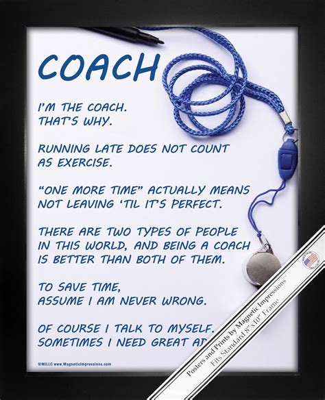 Coach 8x10 Sport Poster Print | Funny coach quotes, Sport poster, Coach ...