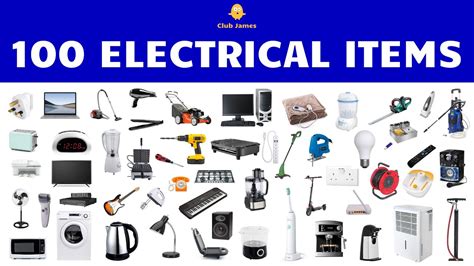 English Vocabulary - 100 ELECTRICAL ITEMS - YouTube