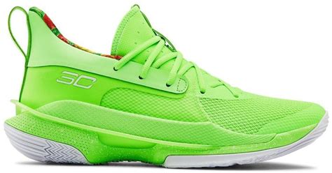 Under Armour Curry 7 Basketball Shoe in Green for Men | Lyst