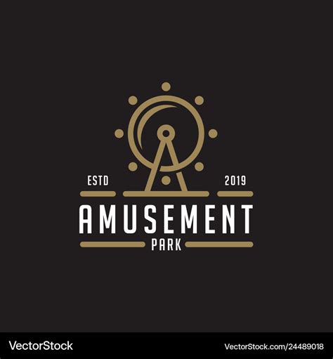 Amusement park logo design inspiration Royalty Free Vector