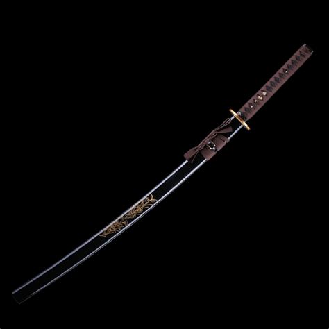 Black Katana, Handmade High Carbon Steel Full Tang Real Japanese ...