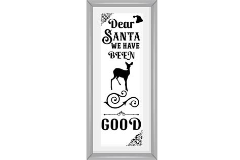Christmas Porch Sign Svg, Dear Santa Graphic by sumim3934 · Creative Fabrica