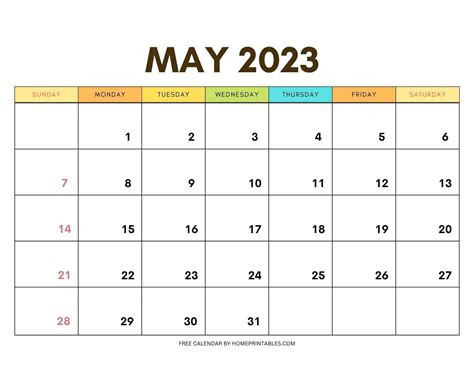 May 2023 Calendar Templates: Free Download!