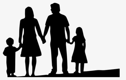 Family Silhouettes Png - Family Vector, Transparent Png - kindpng