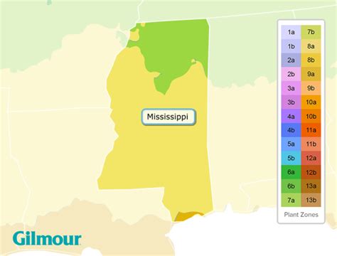 Mississippi Planting Zones - Growing Zone Map | Gilmour