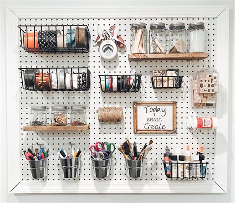 DIY Craft Pegboard - | Sewing room design, Pegboard craft room, Diy ...