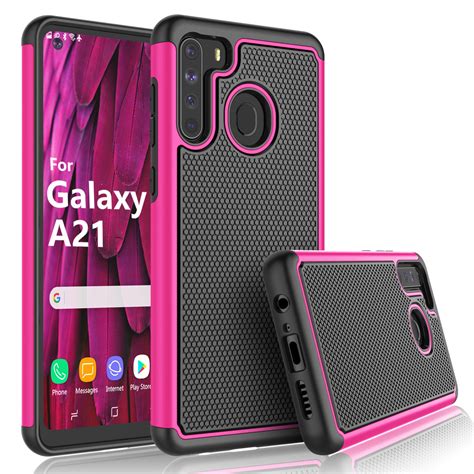 Samsung Galaxy A21 Case, Cases for Galaxy A21, Tekcoo [Tmajor] Shock Absorbing [Rose] Rubber ...