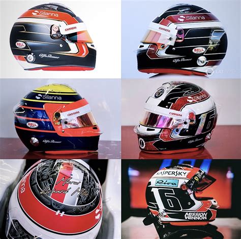 Watch: the helmet designs that Charles Leclerc used in 2018