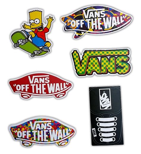 Vans Off The Wall Skateboard Stickers - Set of 6 Stickers | Skateboard ...