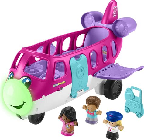 Little People Barbie Dream Plane Playset with Lights, Music, and 3 Figures, Toddler Toys ...