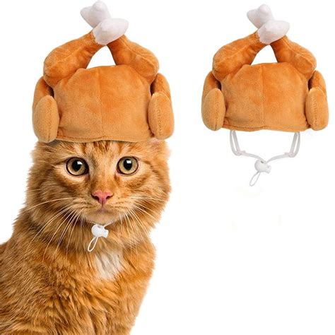 SPRING PARK Thanksgiving Cat Costume Headwear Decorative - Pet Turkey ...