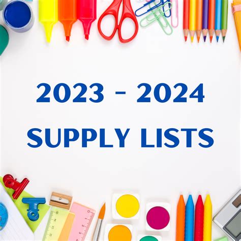 2023-2024 Supply Lists | Details