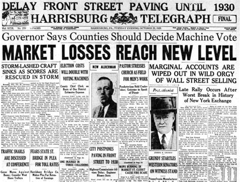 The Great Depression newspaper headlines: Turmoil & uncertainty after ...