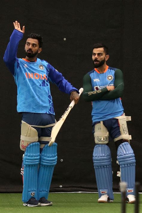 KL Rahul and Virat Kohli have a chat during a training session | ESPNcricinfo.com