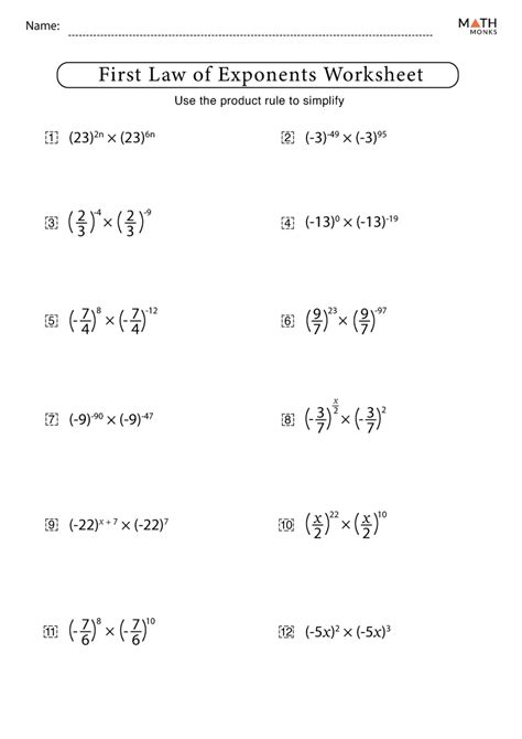 Exponents Worksheets with Answer Key - Worksheets Library