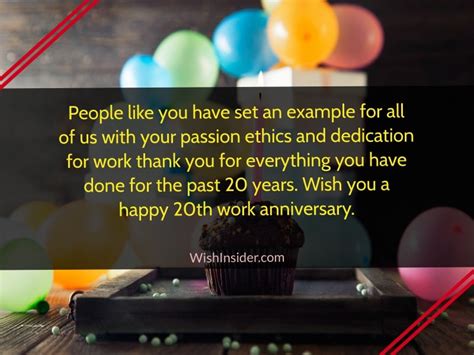 Happy 20th Work Anniversary Wishes and Quotes – Wish Insider