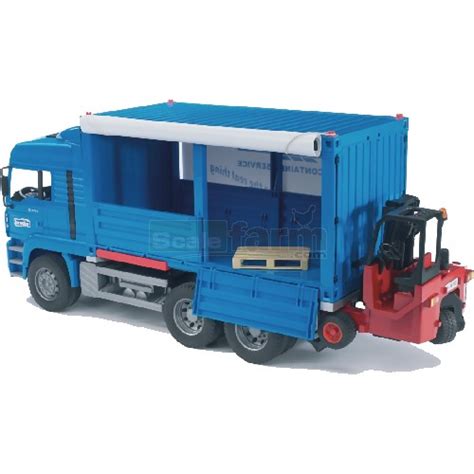 Bruder 02782 - MAN Truck With Tilt Sided Interchangeable Container And Forklift