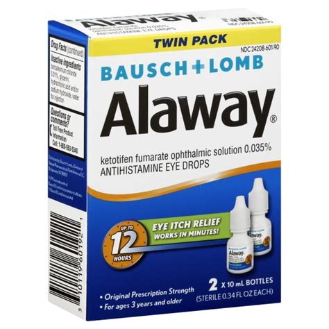 Alaway® Antihistamine Eye Drops 2 x 0.34 fl oz (10 mL) - Walmart.com - Walmart.com