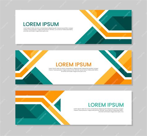 Premium Vector | Set horizontal banner template collection