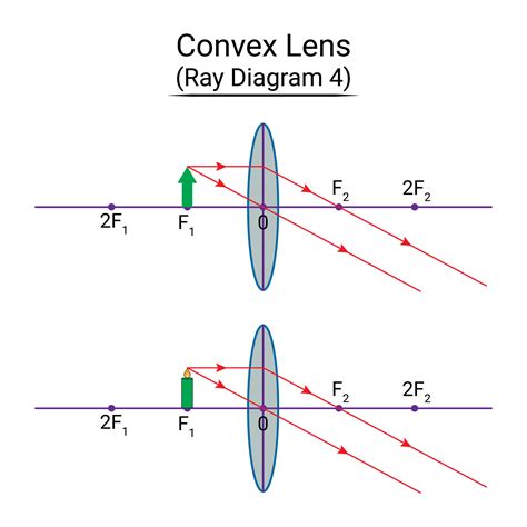 Convex Lens Ray Diagram 4 27799966 Vector Art at Vecteezy