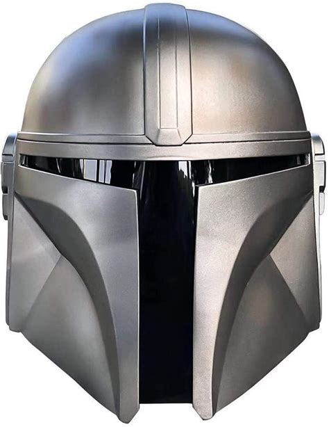 URBANSEASONS The Mandalorian Helmet Star Wars Full Head Mask Large Size Latex Cosplay Helmet ...