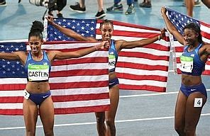 Americans Brianna Rollins, Nia Ali, Kristi Castlin sweep medals in 100 ...