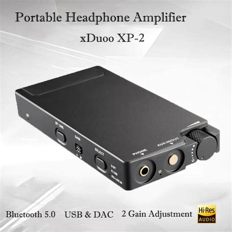 xDuoo XP 2 Portable Bluetooth 5.0 Headphone Amplifier Earphone Hifi USB DAC Headphones Amplifier ...